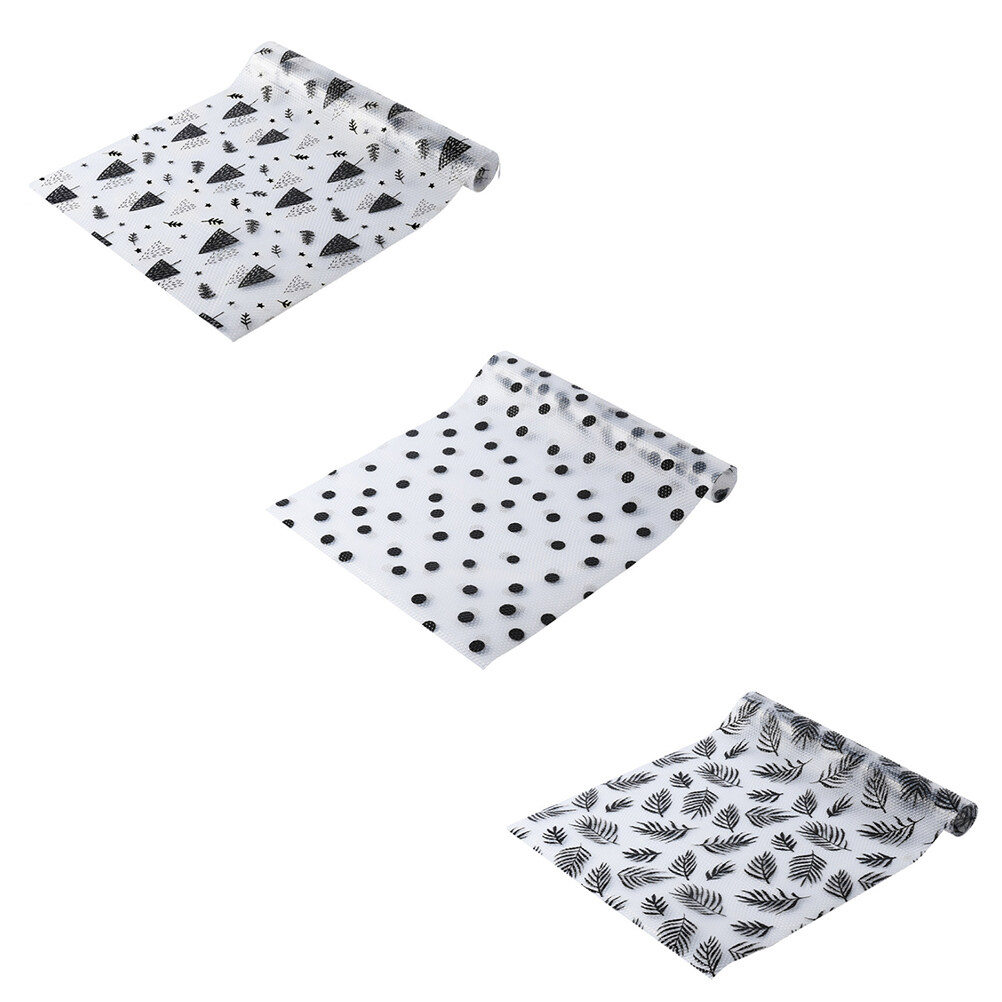 3 Rolls Kitchen Paper Liner Oilproof Cushion Organizers Drawers Cupboard Mat Liner Non