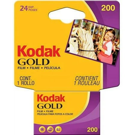 3 Rolls Kodak Gold 200 Film (Purple/Yellow) - 24 Exposures Per Roll