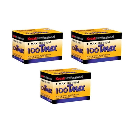 3 Rolls Kodak TMX-24 Tmax 100 Pro ISO 100 Black & White Negative 35mm Print Film