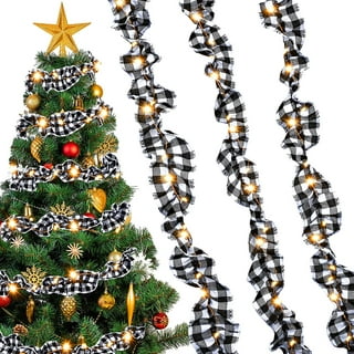 8 Feet Christmas Tree Candy Beads Garland Plastic Red and White