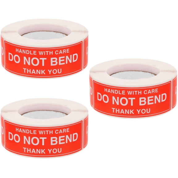 3 Rolls Labels Stickers Do Not Bend The Shipping and Packaging