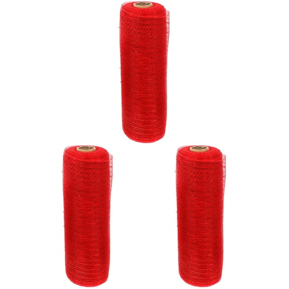 3 Rolls Mesh Ribbon Decorative Ribbons Flower Packaging Ribands Garland Pastel Tulle Wreath DIY