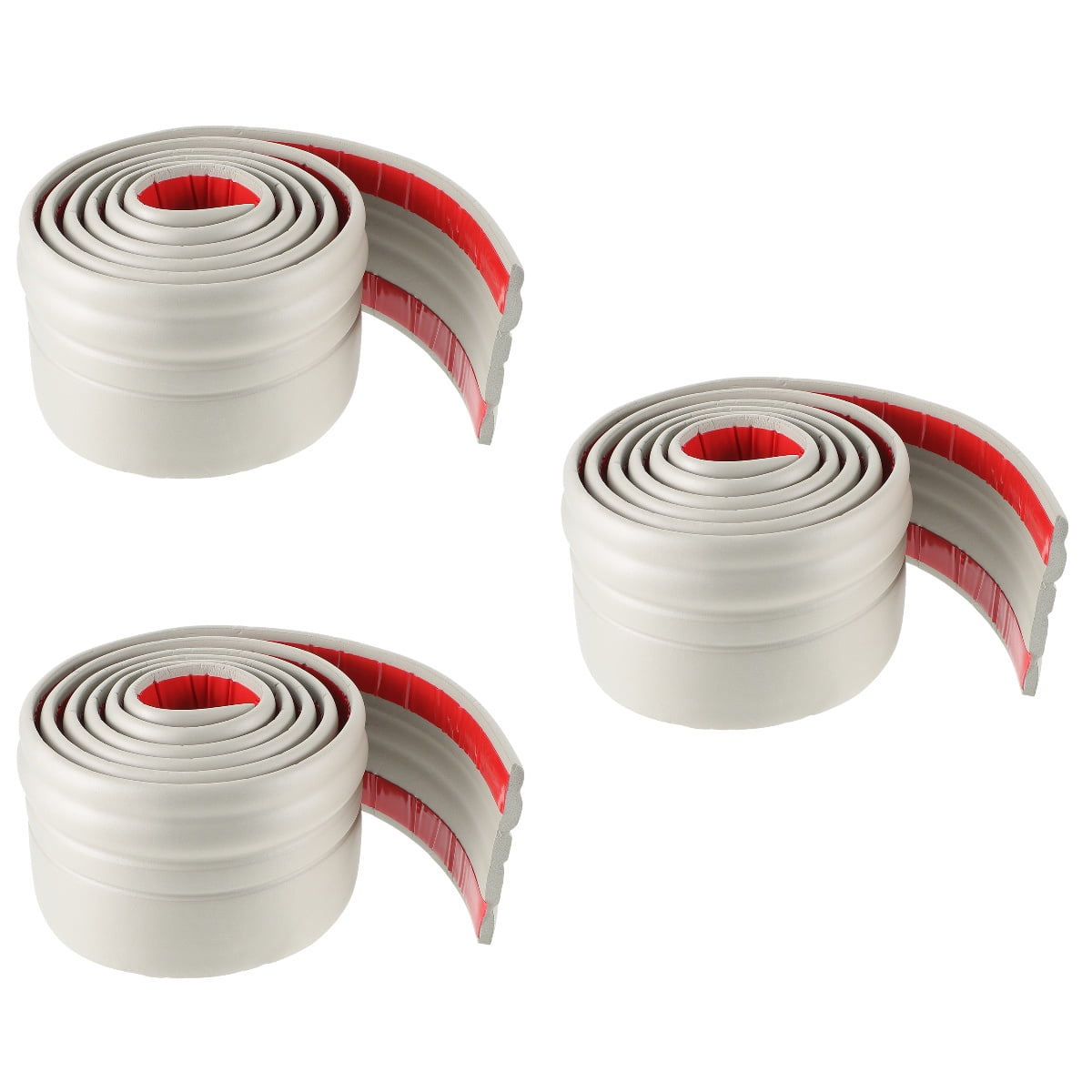 3 Rolls Peel and Stick Molding Floor Baseboard Trim Self Adhesive