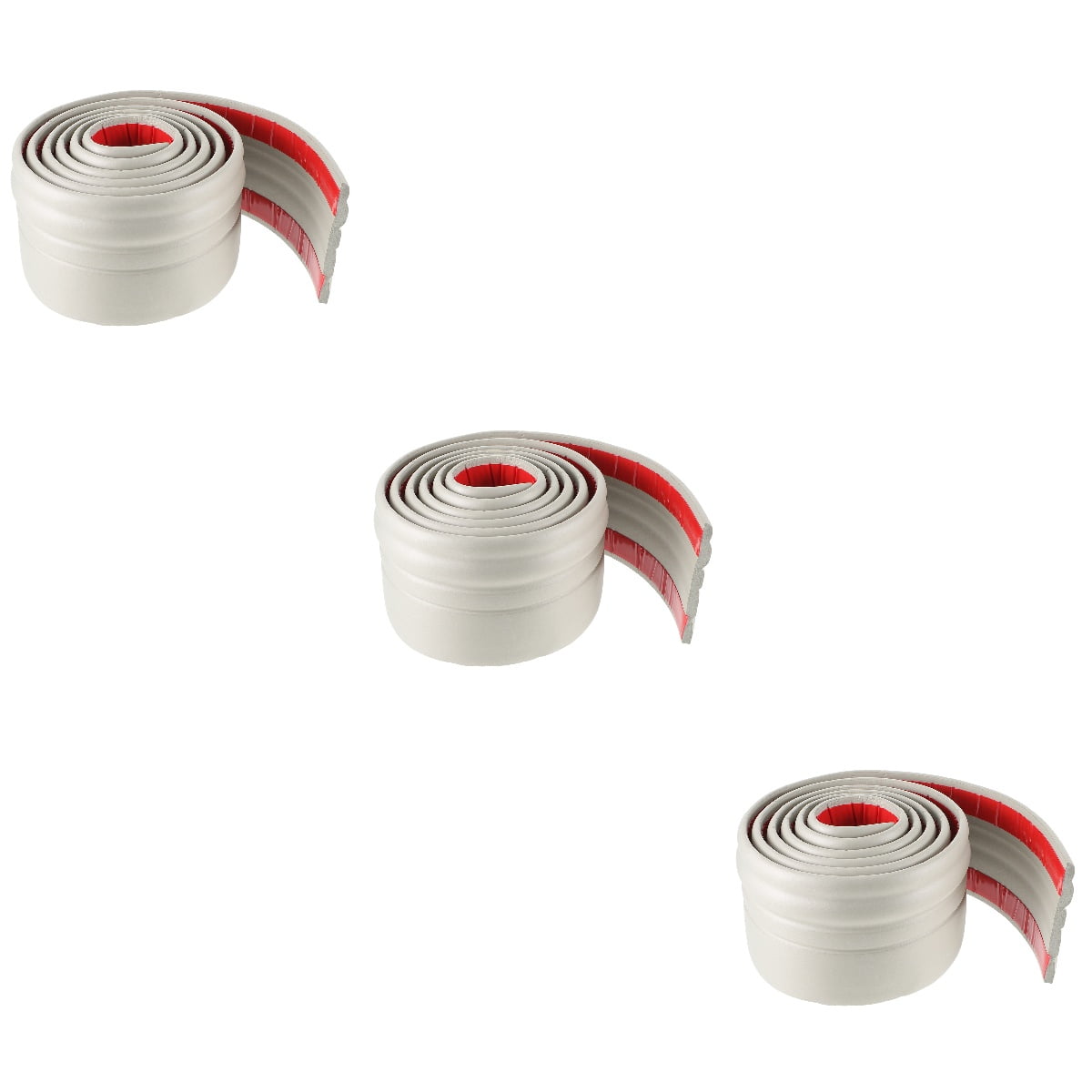 3 Rolls Peel and Stick Molding Floor Baseboard Trim Self Adhesive