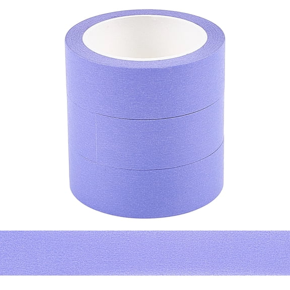 3 Rolls Purple Masking Tape 11yds X 0.6in(33 Total Yards) Paper Colored Painters Multi-Purpose Adhesive Textured Labeling Tape