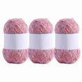 thumbnail image 1 of 3 Rolls Rainbow Color Dot Mohair Yarn Soft Yarn Crochet and Knitting Thread, 1 of 21