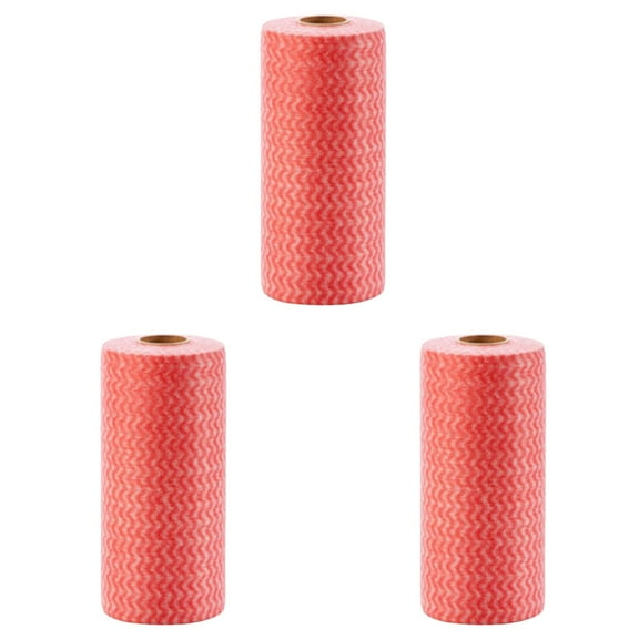 3 Rolls Reusable Dish Cloths Roll - 150 Count Disposable Cleaning Towels, Quick-Dry Kitchen Rags for Washing Dishes, Surfaces, Bathroom & Car, Heavy Duty Cleaning Wipes & Cloths