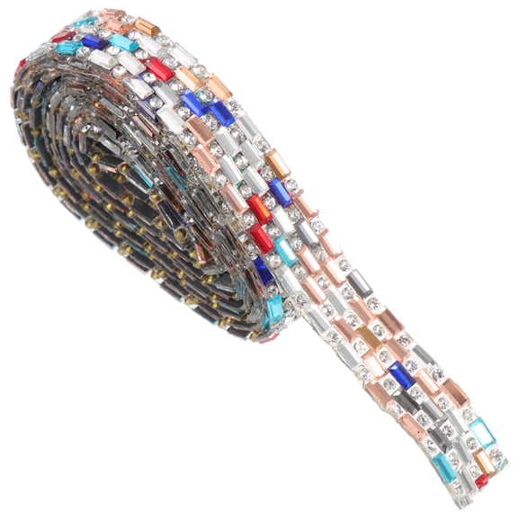 3 Rolls Rhinestone Trim Glass Band Wedding Decoration Costume