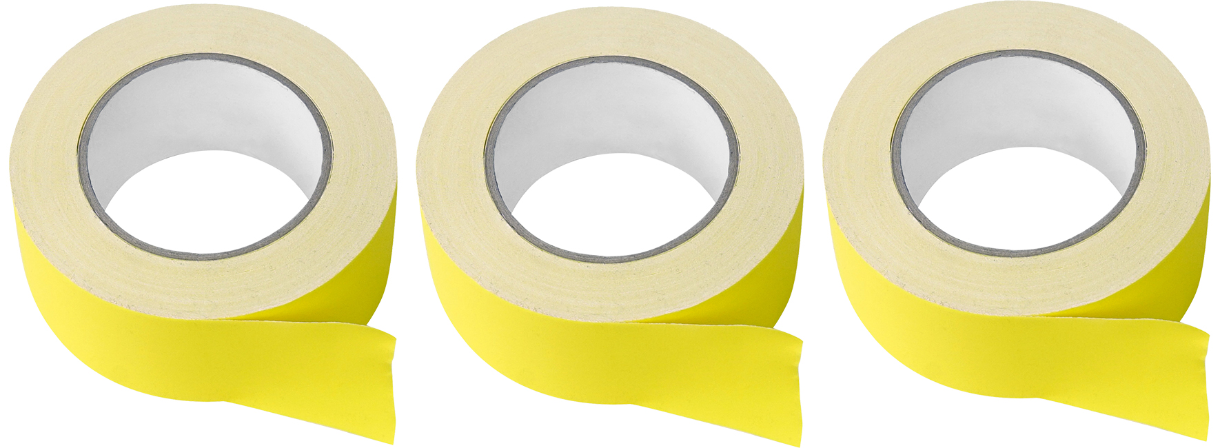 (3) Rolls Rockville Pro Audio/Stage Wire ROCK GAFF Yellow Gaffers Tape 2"x100 Ft