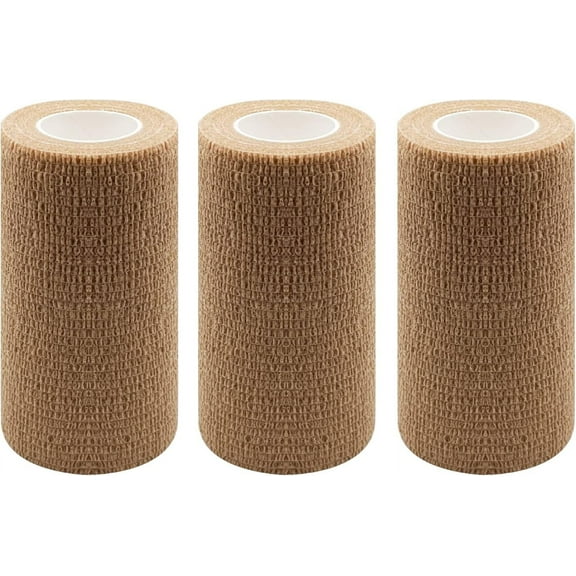 3 Rolls Self Adhesive Bandage Wrap 4 Inch Self Adherent Wrap Self Stick Bandages Wrap Stretch Bandage for Wrist Ankle Swelling Sprains