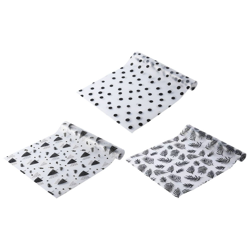 3 Rolls Shelf Liners Waterproof Kitchen Liners Cupboard Liner