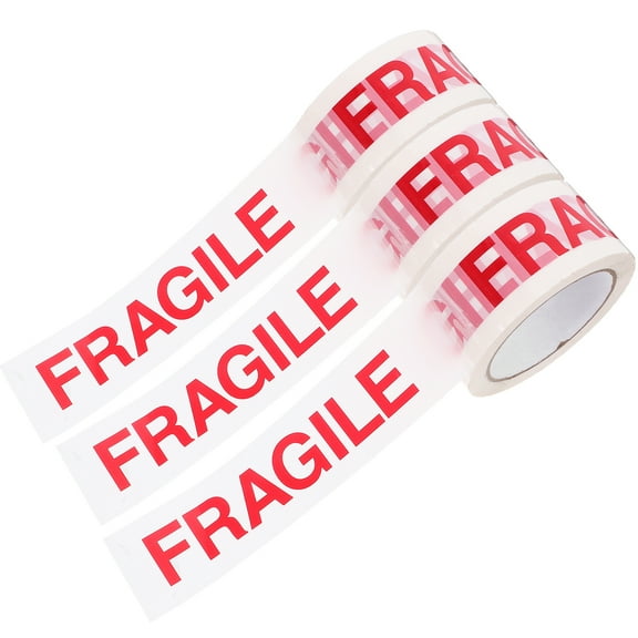 3 Rolls Tape Packing Boxes Moving Fragile Warning