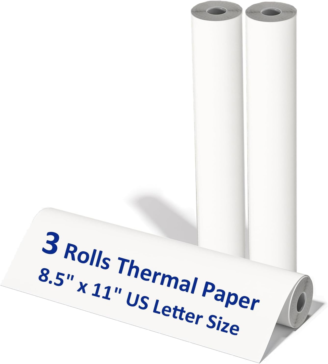 3 Rolls Thermal Printer Paper, Thermal Paper 8.5 X 11, A4 Printing Paper for Printer, Multipurpose US Letter Paper for Portable Printer, Printer Paper Roll for M08f M832 Inkless Printer