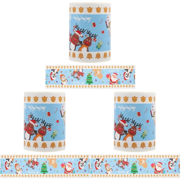3 Rolls of Decorative Border Paper Wear-resistant Border Trim Cartoon Border Sticker