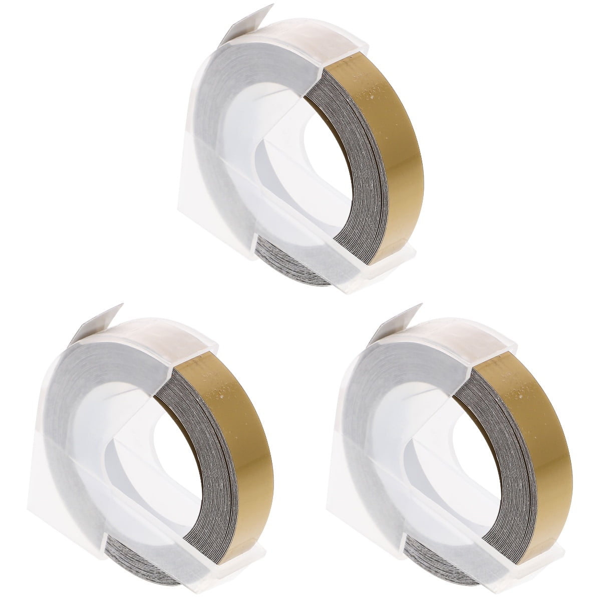 3 Rolls of Embossed Labeling Tapes for Manual Label Maker Craft Art