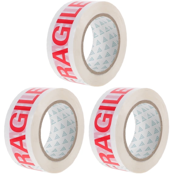 3 Rolls of Fragile Tape Warning Tape Shipping Fragile Tape Heavy Duty Fragile Tape