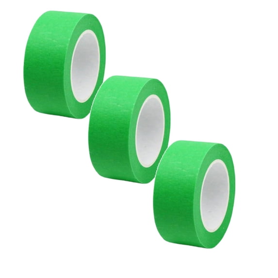 3 RollsMasking Tape,Colorful Masking Tapes for Painting and Artists Vibrant Rainbow Color Teacher Tape for Art Craft Labeling & Classroom Decorations(Green)