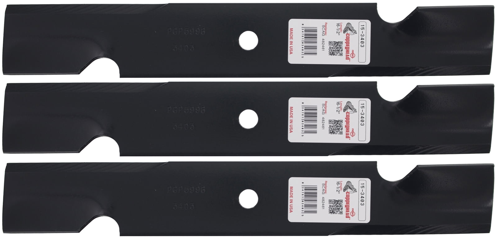 3 Rotary® Blades for Scag® 481710 48184 A48184 32