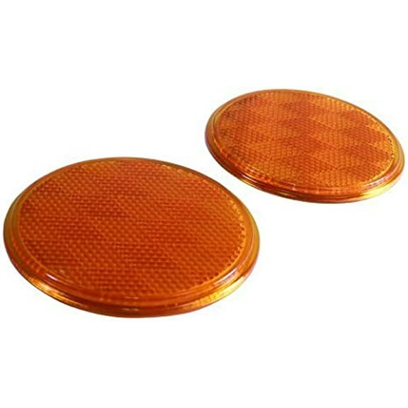 3" Round Amber Reflectors (2 Pack)