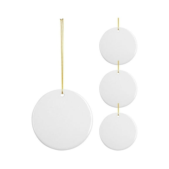 3" Round Double Sided Sublimation Ceramic Ornaments