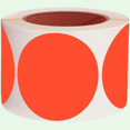 3" Round Fluorescent Red Orange Color Coding Dot Labels Target Repair