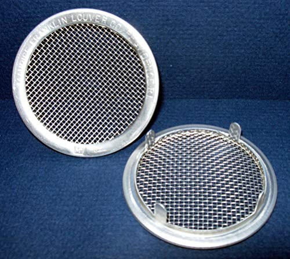 3" Round Open Screen Vent - tab Style - Mill - Pkg of 4