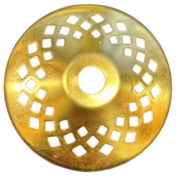 2 7/8" RD. Perforated Solid Brass Vase Cap for Lamp Fixtures & Other Crafts