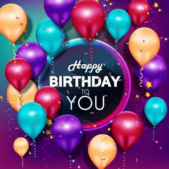Happy Birthday to you Edible Image Cupcake & Cookie Toppers, by TNCT (6 Count)
