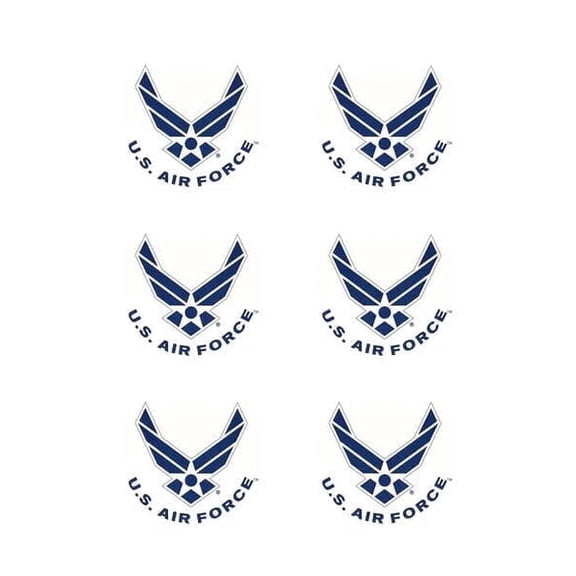 US Air Foce Logo Edible Image Cupcake Toppers, by TNCT (6 Count)