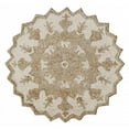 thumbnail image 1 of 3â€™ Round Tan Retro Modern Medallion Area Rug, 1 of 5