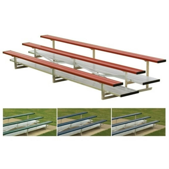 3 Row 15' Powder Coated Bleachers