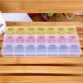 thumbnail image 1 of 3 Row 21 Compartments Pill Organizer – Weekly AM/PM Pill Case for Medication & Vitamin Storage, 1 of 5