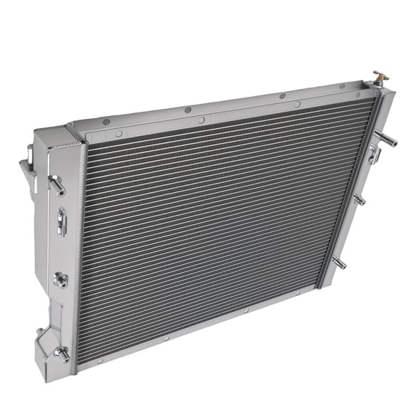 3-Row Aluminum Cross Flow Radiator for Ford Mustang 2005-2013 V6 3.7L 4.0L V8 4.6L 5.0L MT, Replacement Cooling System, Part No. ASPTCU2789, CU2789, RA2789, 23.93x19.60x1.73in