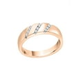 thumbnail image 1 of 3 Row Diamond Wedding Band in 10K Rose Gold (1/6 cttw) (I-Color, SI3-I1 Clarity), 1 of 2