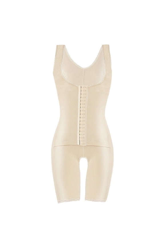 3 Row Hooks Slimming Girdle Compression Garment Waist Trainer Butt Lifter Post Open Butt Body Shaper Skin Color L