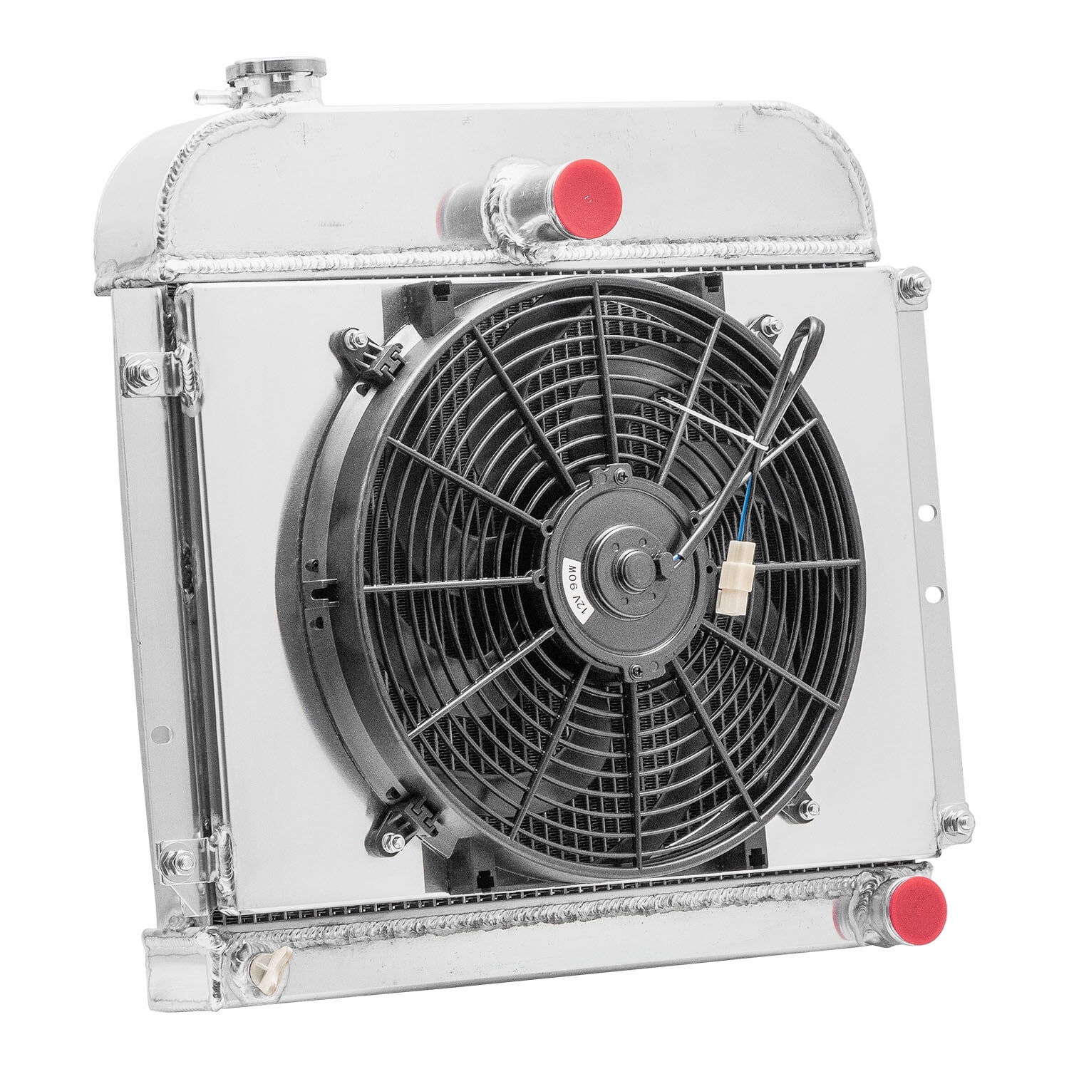External Radiator Station 3 Row Radiator Shroud Fan For Plymouth Special Deluxe Station Wagon ...
