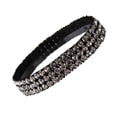 thumbnail image 1 of 3 Row Rhinestone Stretchy Bracelet, Clear, 1 of 1