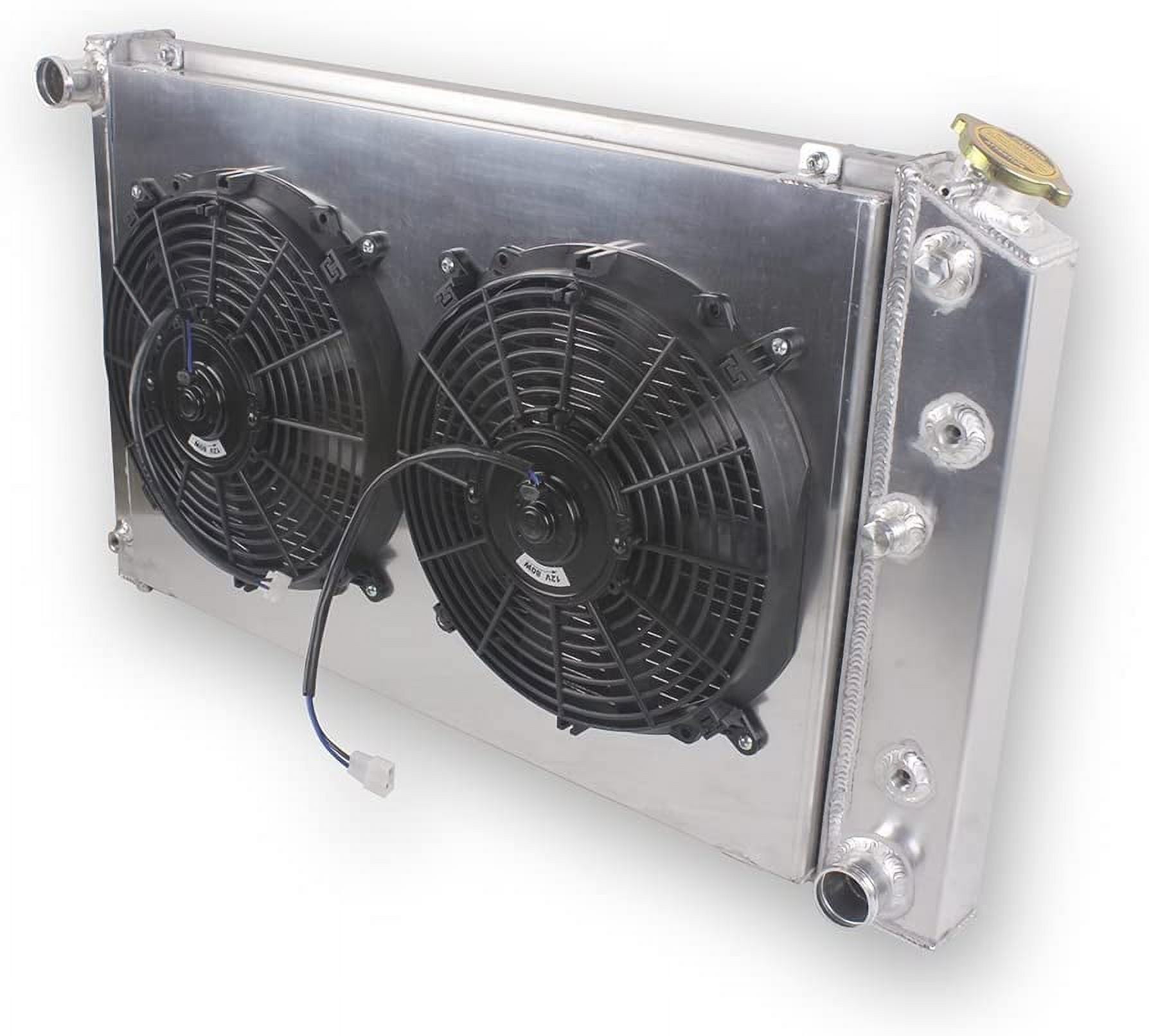 3 Rows Full Aluminum Radiator with Shroud Fan For Chevy 1970-1987 72 86 ...