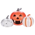 thumbnail image 1 of FUNBOY Inflatable Pumpkin 3-Pack Halloween Decorations Outdoor with Bonus Ghost, 1 of 6