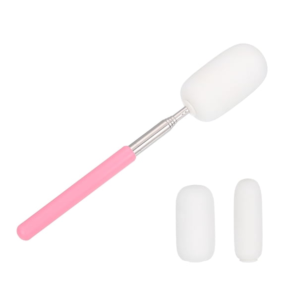 3 SIze 27.5" Telescoping Sponge Stick Kit 2cm/3cm/4cm W Retractable Ceramic Clay Sponge Replacement for Pottery Tool Removing Excess Water from Tall and Narrow Pottery, Pink
