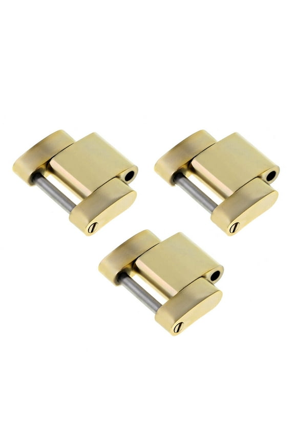 3 SOLID LINK FOR ROLEX DAYTONA,DATEJUST,GMT GOLD OYSTER WATCH BAND GOLD PLATED