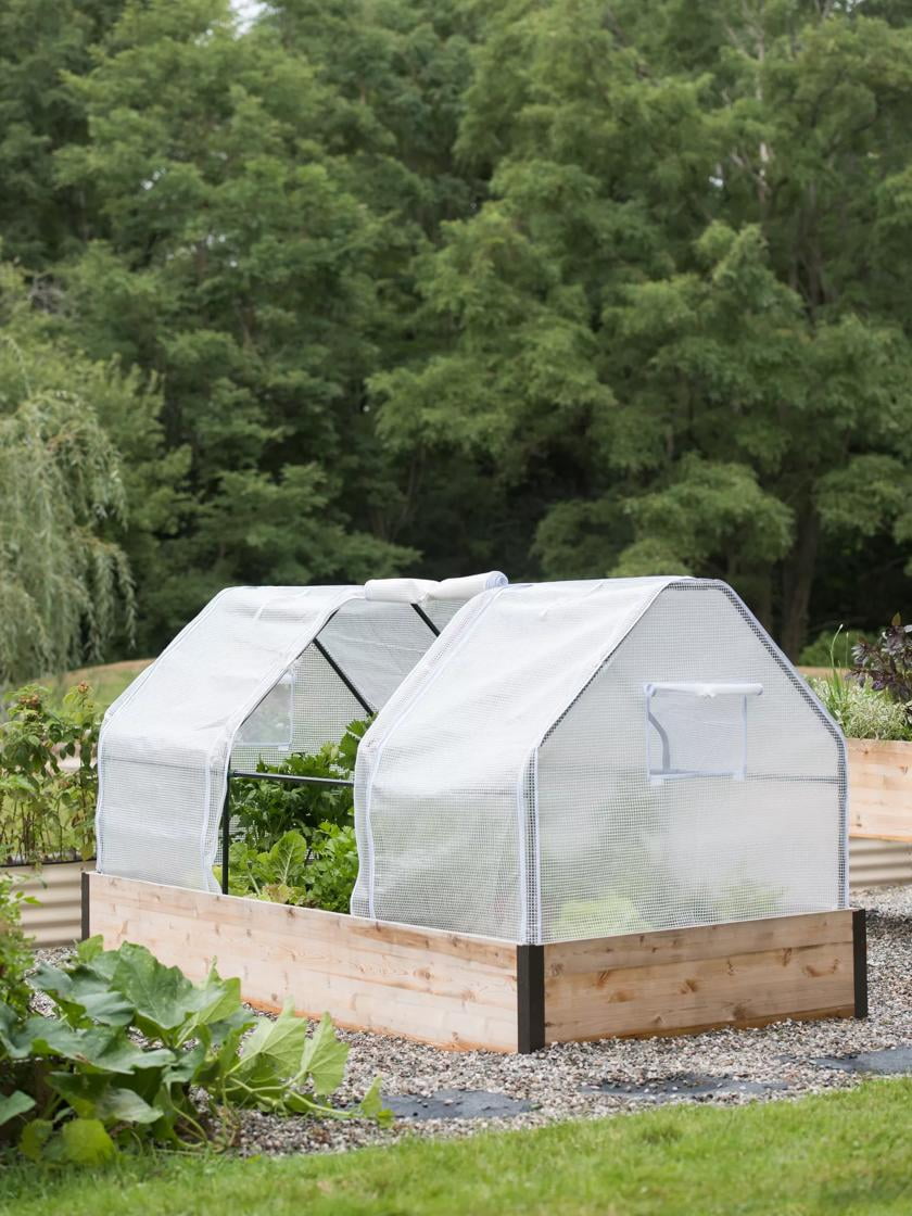 Polyethylene 3-Season Plant Protection Tent with Zippered Doors