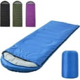thumbnail image 1 of 3 Seasons Sleeping Bags for Adults, Portable, Waterproof, Lightweight,with Storage Sack for Outdoor & Indoor, Hiking, Camping, Warm & Cold Weather Sleeping Bag for kids 10-12, Girls, Boys Mens, 1 of 8