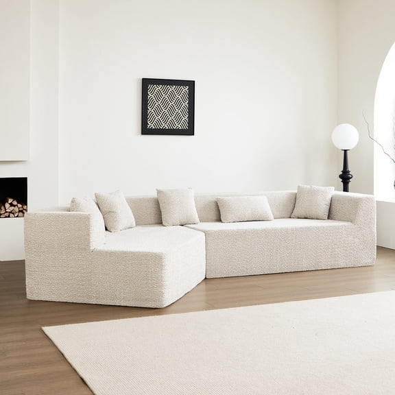 3-Seat Modern Sofa with High-Density Foam | No Assembly, Versatile for Apartments and Living Rooms | Skin-Friendly, Smooth Touch All Year Round