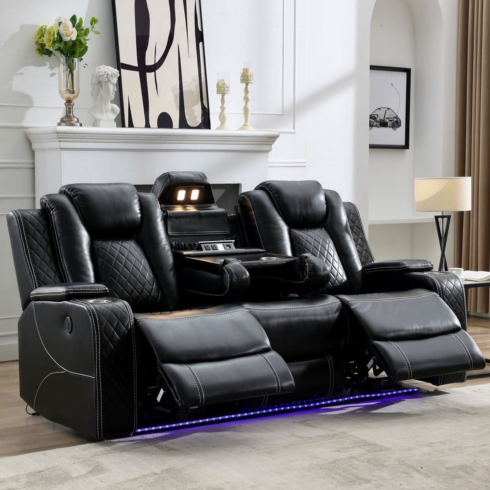 Euroco Power Recliner Sofa Set Seat Sectional Sofa For Living