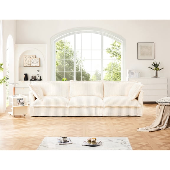 3-Seat Sofa with Sturdy Wood Frame / Easy Assembly in Minutes