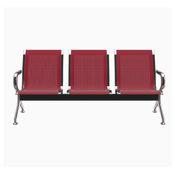 Sentado Reception Seating 3 Seat Waiting Room Chairs with Arms, Ergonomic Reception Guest Seating ...