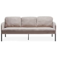thumbnail image 1 of 3 Seater Beige Polyester Fabric Sofa, Modern Upholstered Sofa, Comfy Small Couches for Small Space Living Room, Bedroom, Office, Apartment, 1 of 6