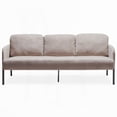 thumbnail image 1 of Modern Beige Polyester 3-Seater Sofa for Small Spaces, 1 of 6