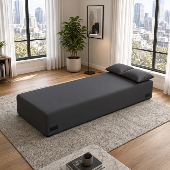 3-Seater Boneless Sofa, No Assembly Modern Couch for Compact Living ...